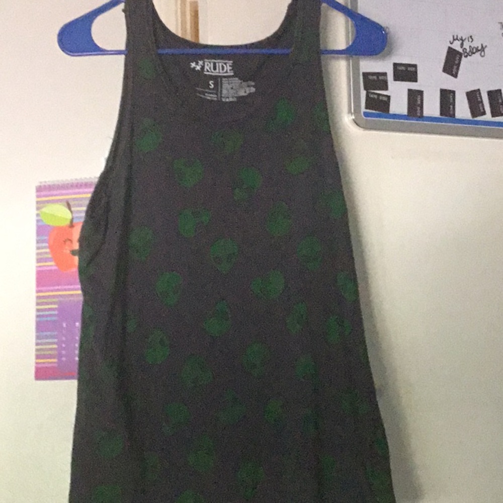 Green alien tank top
